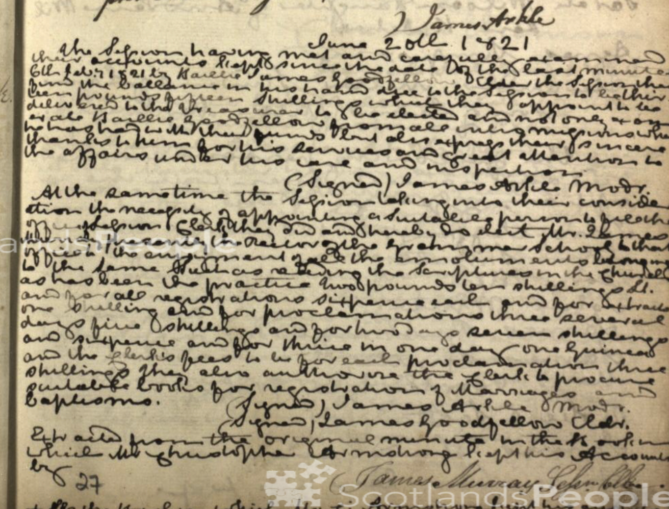 An example of unusually bad handwriting from this era, remarkably loose and ill defined
