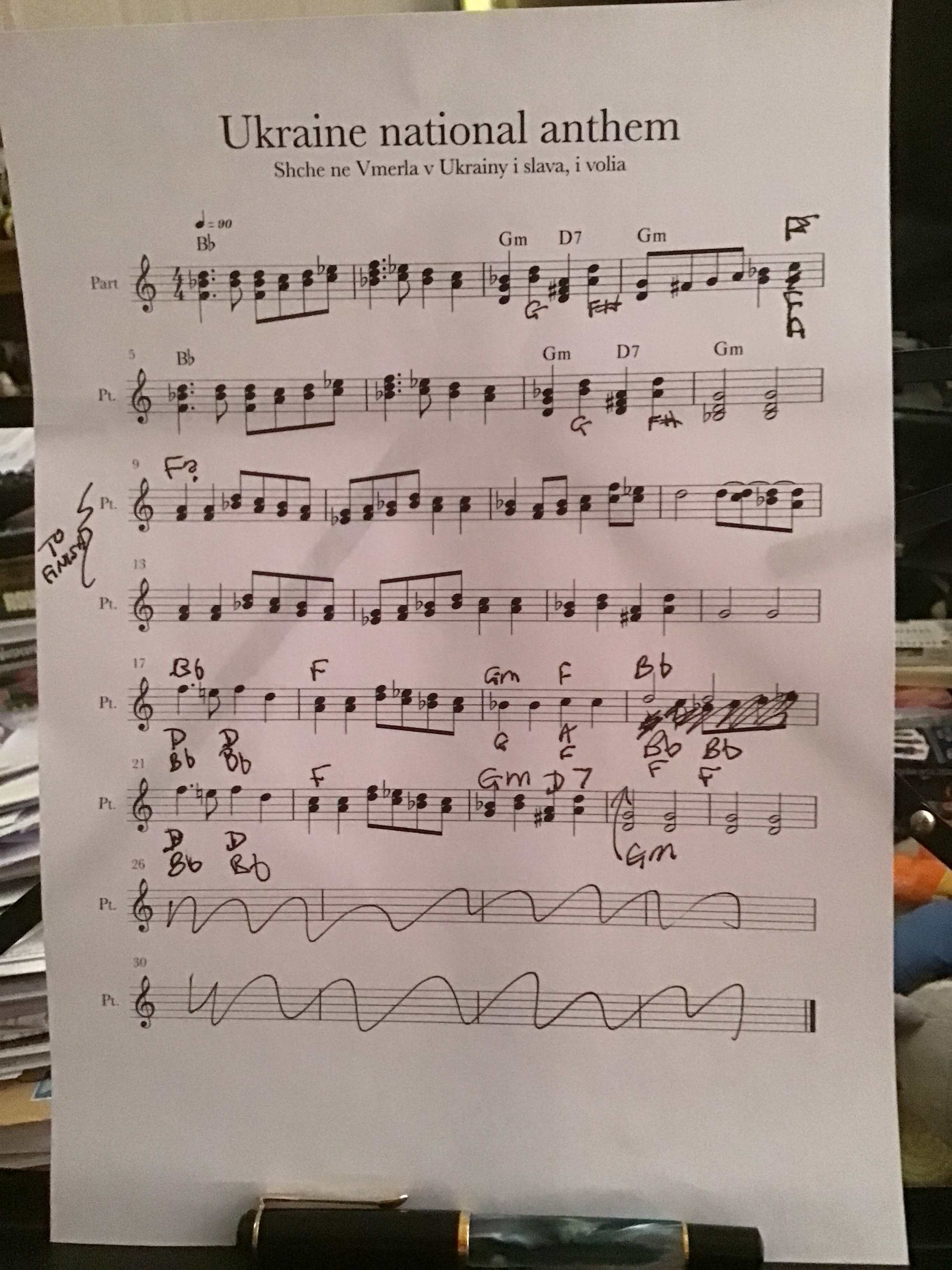 Ukraine anthem editing